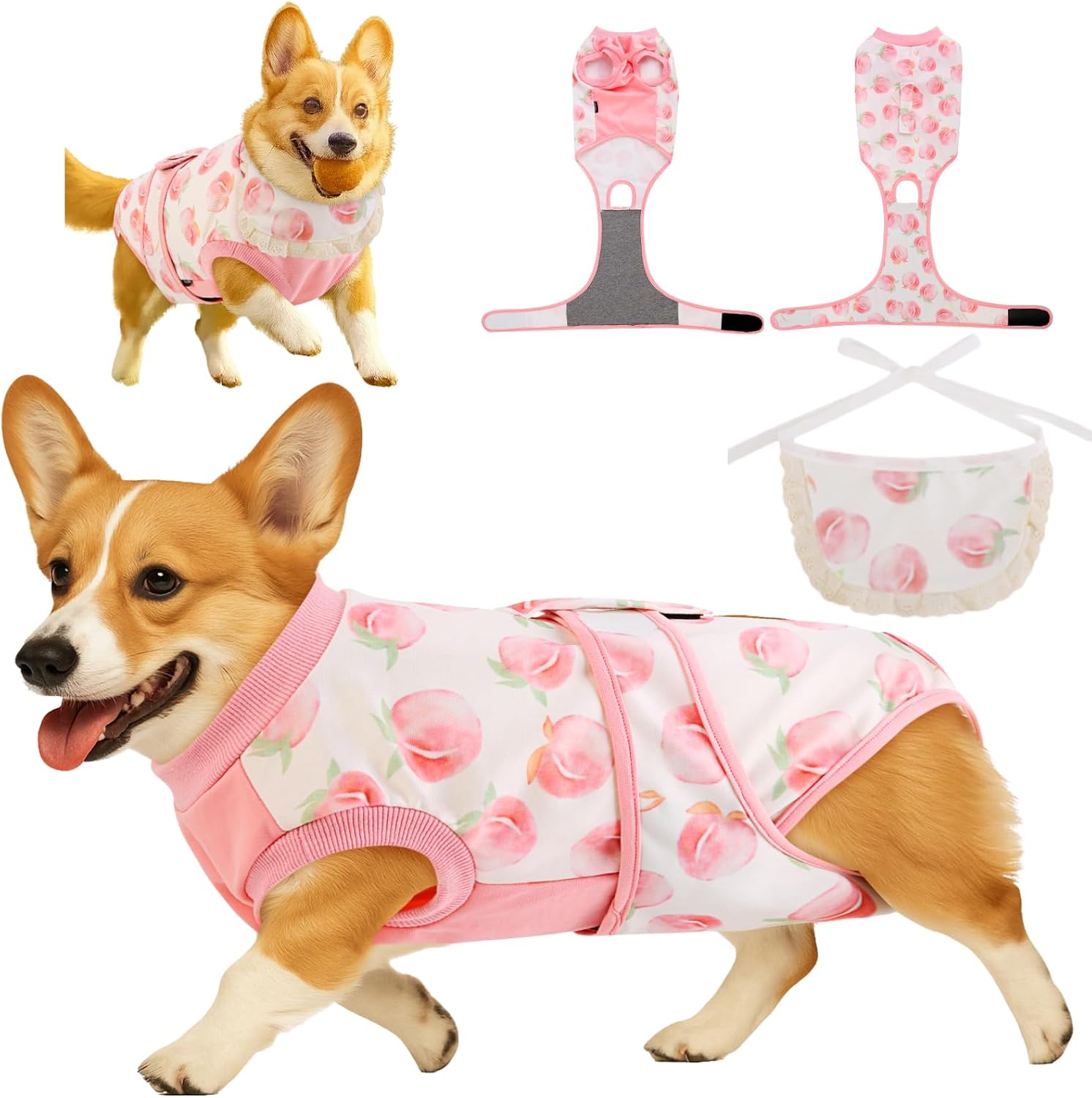 TRAJE DE RECUPERACIÓN QUIRÚRGICA PARA PERROS YIBOOAURA TALLA M - 1