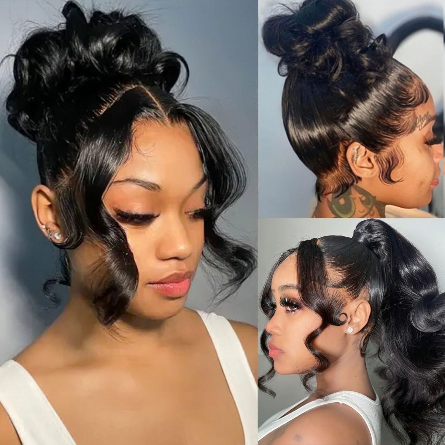 PELUCA 360 LACE FRONT BODY WAVE CABELLO HUMANO 18 PULGADAS DENSIDAD 220 - 1