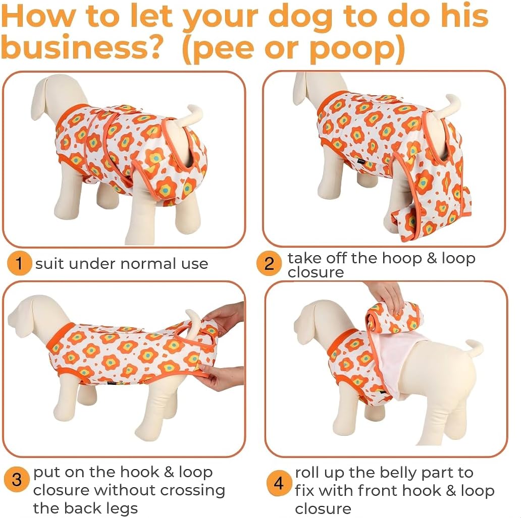 TRAJE DE RECUPERACIÓN QUIRÚRGICA PARA PERROS YIBOOAURA TALLA S - 5
