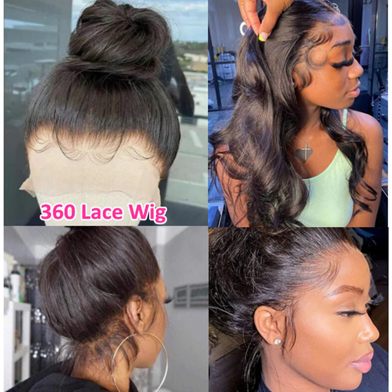 PELUCA 360 LACE FRONT BODY WAVE CABELLO HUMANO 24 PULGADAS CATTI - 2