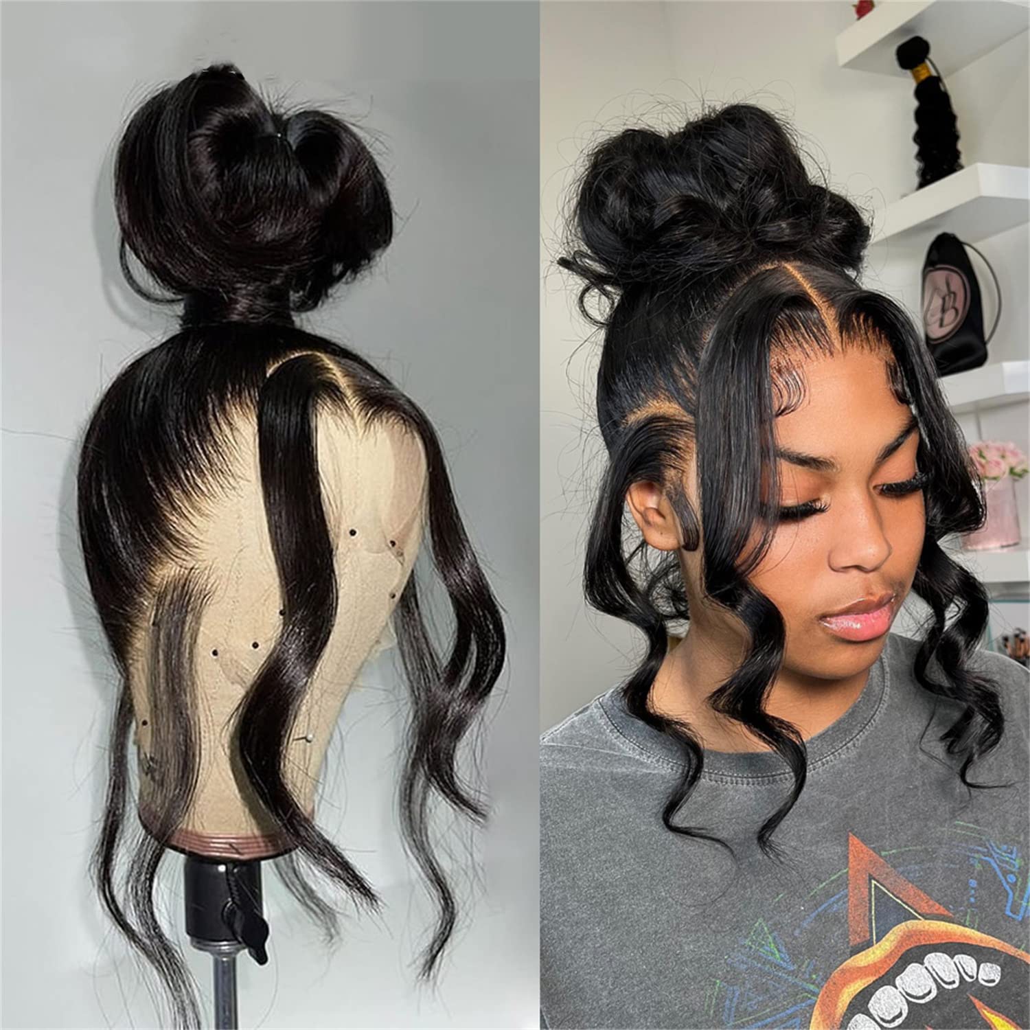 PELUCA 360 LACE FRONT BODY WAVE CABELLO HUMANO 20 PULGADAS CATTI - 2