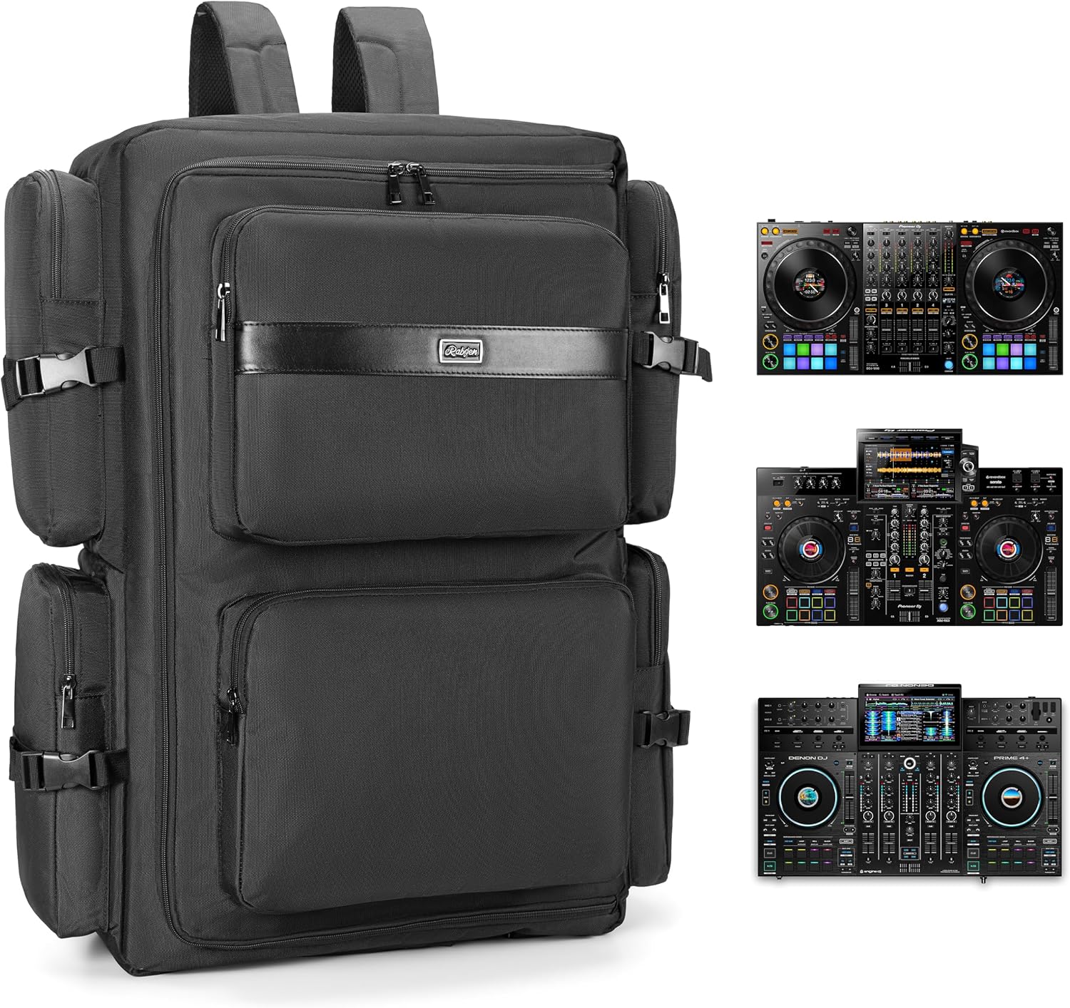 MOCHILA DJ RABJEN PARA EQUIPOS PIONEER, DENON Y NOVATION - 1