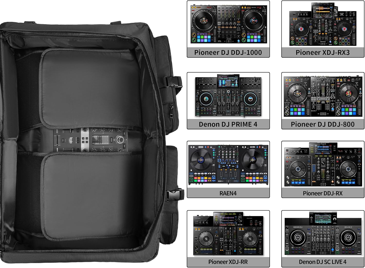MOCHILA DJ RABJEN PARA EQUIPOS PIONEER, DENON Y NOVATION - 2