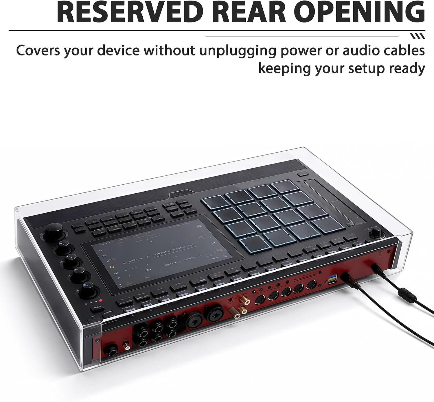 FUNDA DE TRANSPORTE MUSIIN PARA MPC LIVE III CON CUBIERTA ACRÍLICA - 4