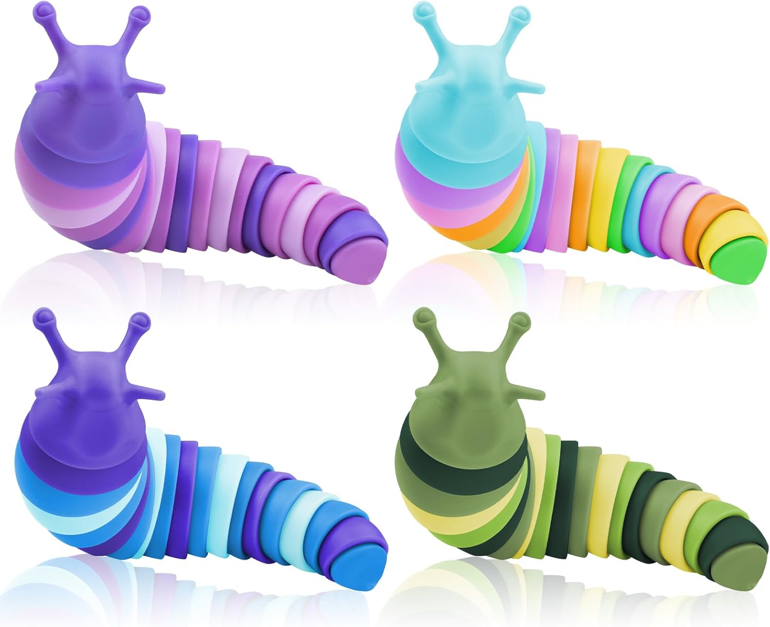 JUGUETE ANTIESTRÉS CEVIOCE SENSORY SLUG 4 PIEZAS - 1