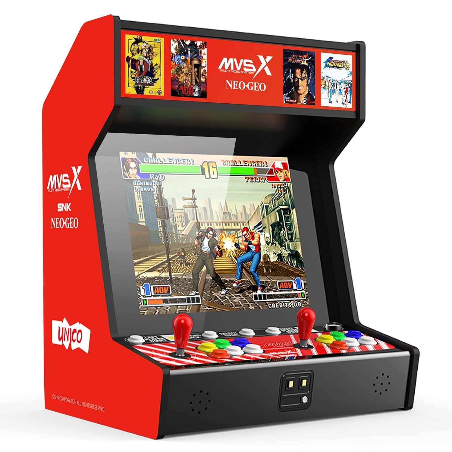 CONSOLA ARCADE UNICO MVSX CON 50 JUEGOS RETRO SNK PRECARGADOS - 1
