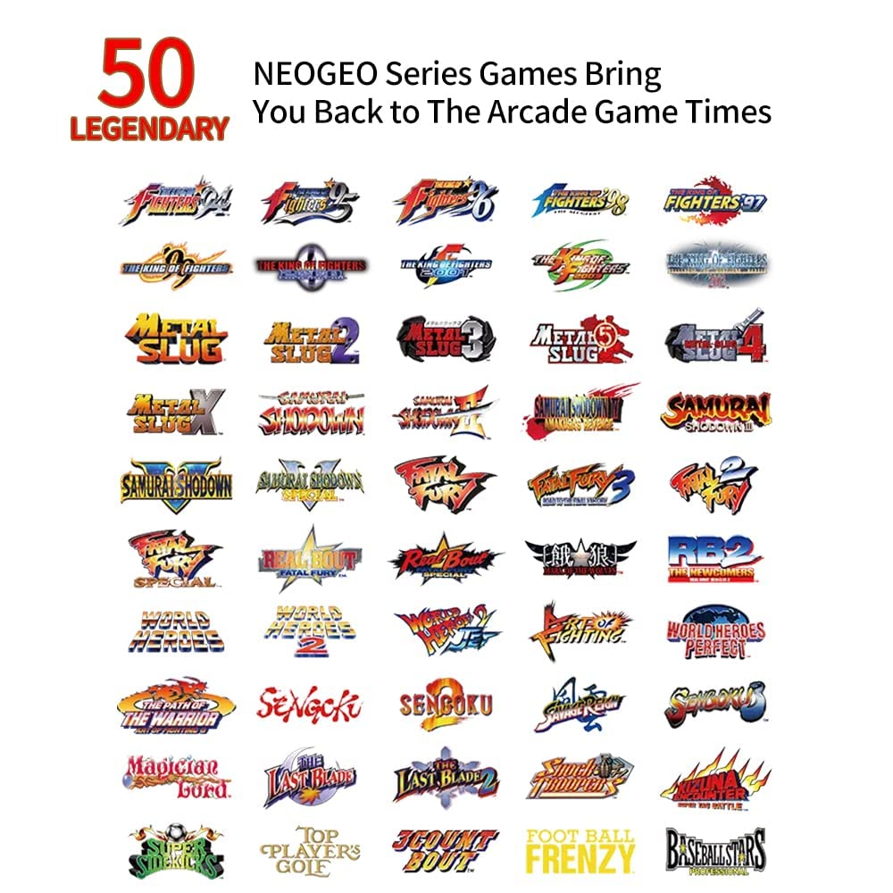 CONSOLA ARCADE UNICO MVSX CON 50 JUEGOS RETRO SNK PRECARGADOS - 2