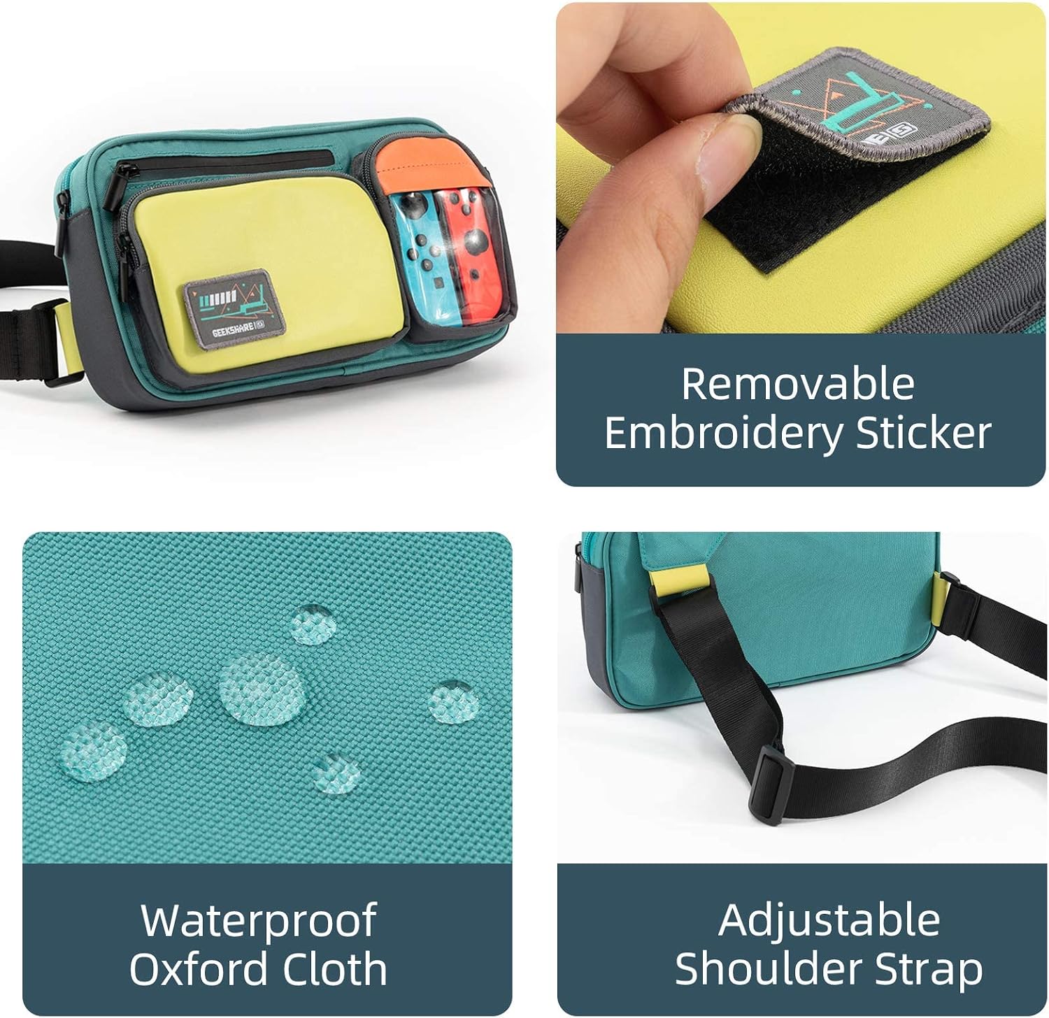 ESTUCHE PARA NINTENDO SWITCH GEEKSHARE DISEÑO LÁSER COLOR CONTRASTANTE - 5