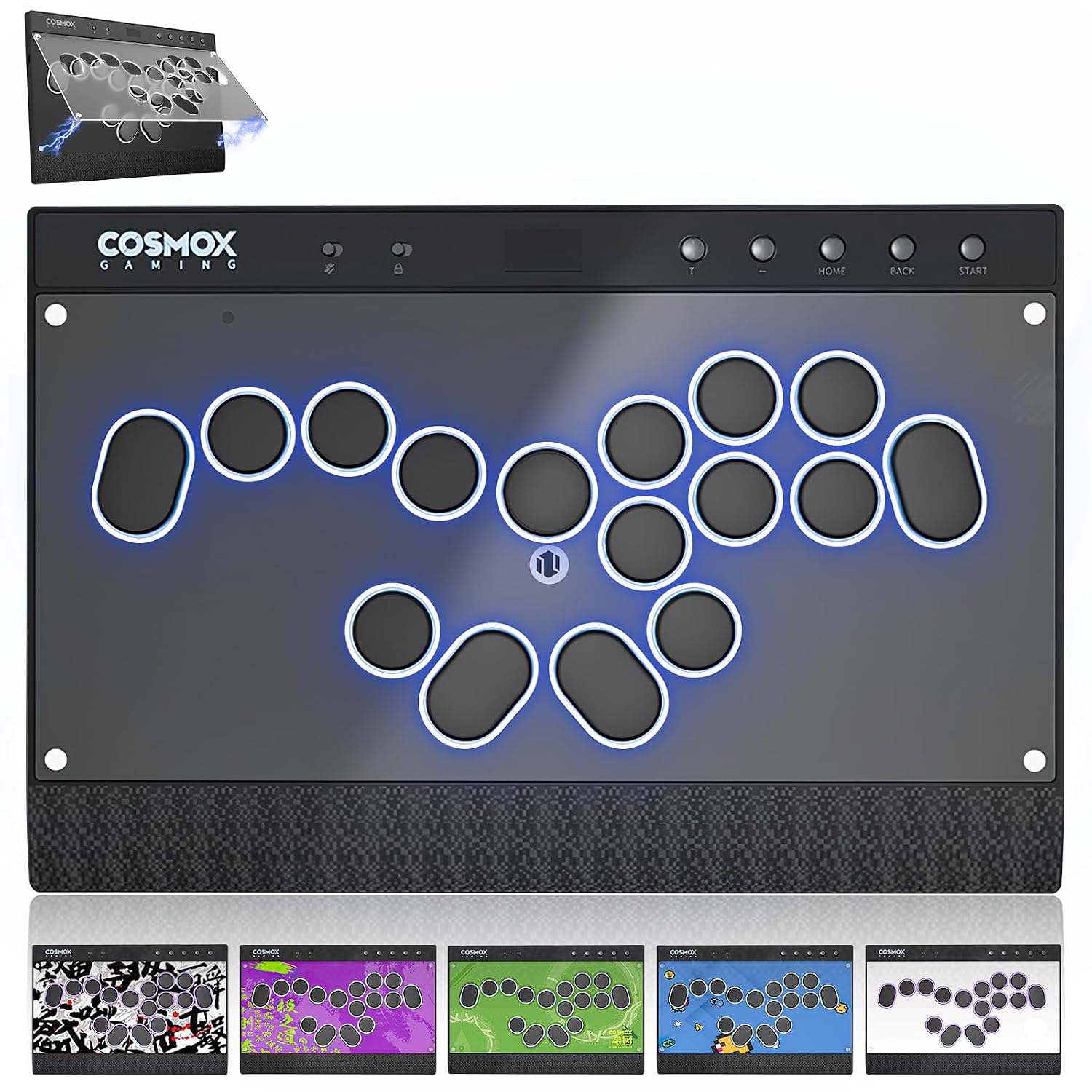 MANDO ARCADE LEVERLESS HAUTE42 C16-S MAGNÉTICO DIY PARA PC/PS4/SWITCH - 1