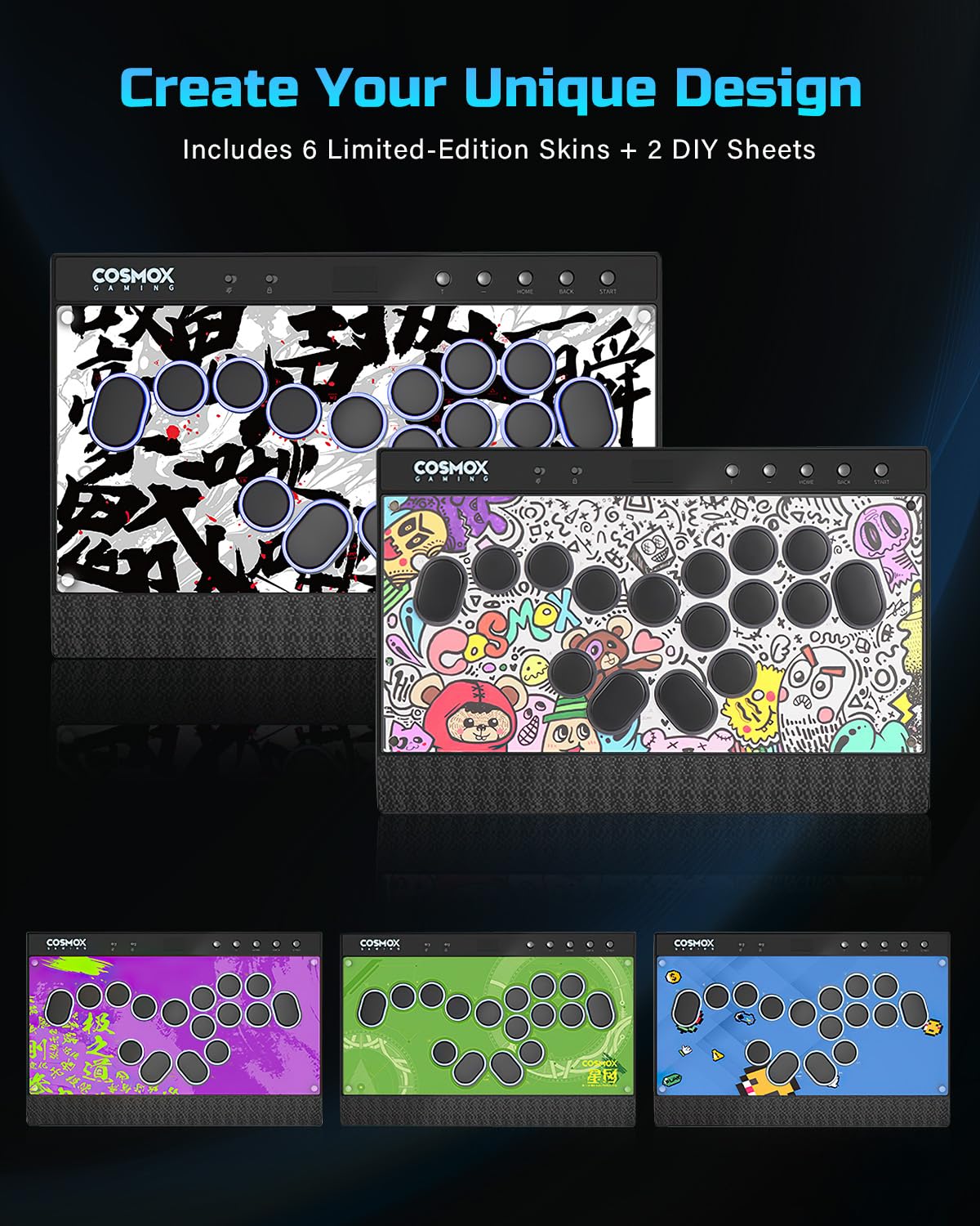 MANDO ARCADE LEVERLESS HAUTE42 C16-S MAGNÉTICO DIY PARA PC/PS4/SWITCH - 4