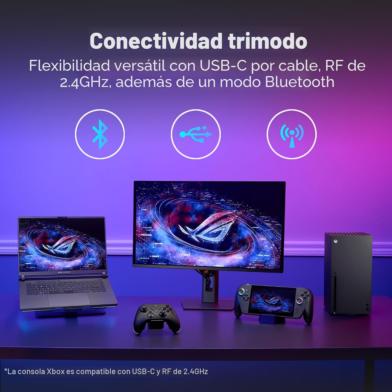 MANDO INALÁMBRICO ASUS ROG RAIKIRI II PARA XBOX SERIES X|S Y PC - 2