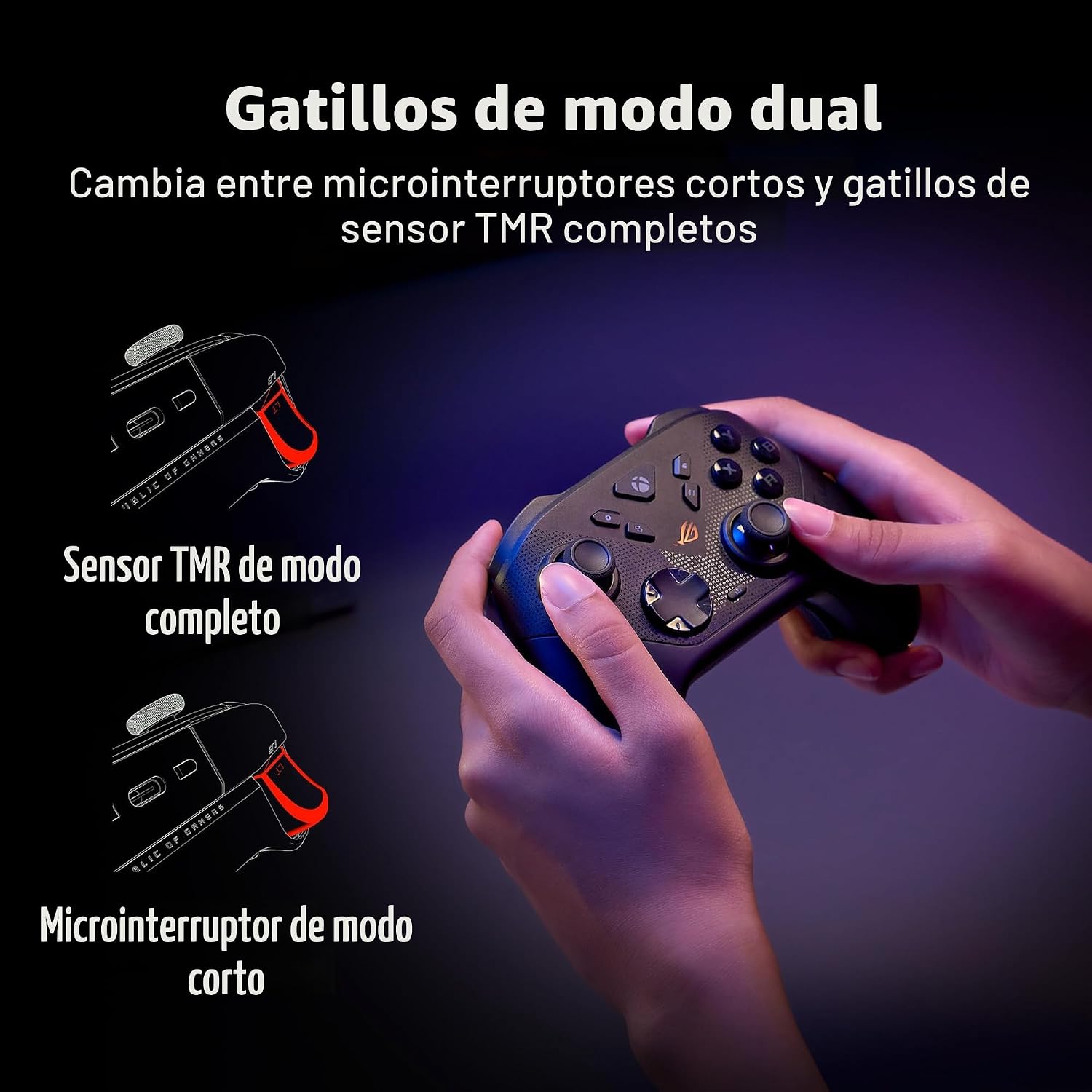 MANDO INALÁMBRICO ASUS ROG RAIKIRI II PARA XBOX SERIES X|S Y PC - 5