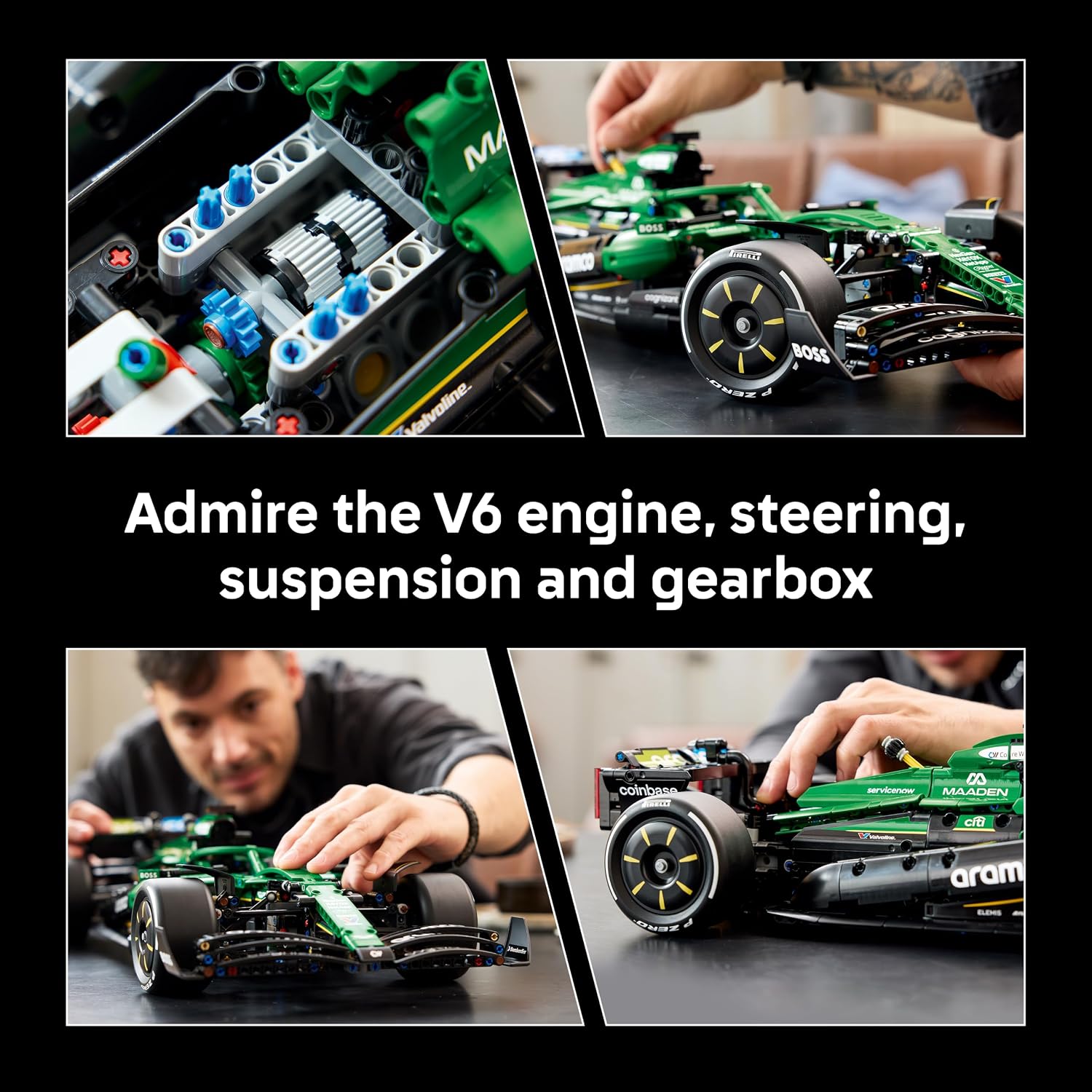 SET DE CONSTRUCCIÓN LEGO TECHNIC ASTON MARTIN ARAMCO AMR25 F1 CAR 42240 - 4