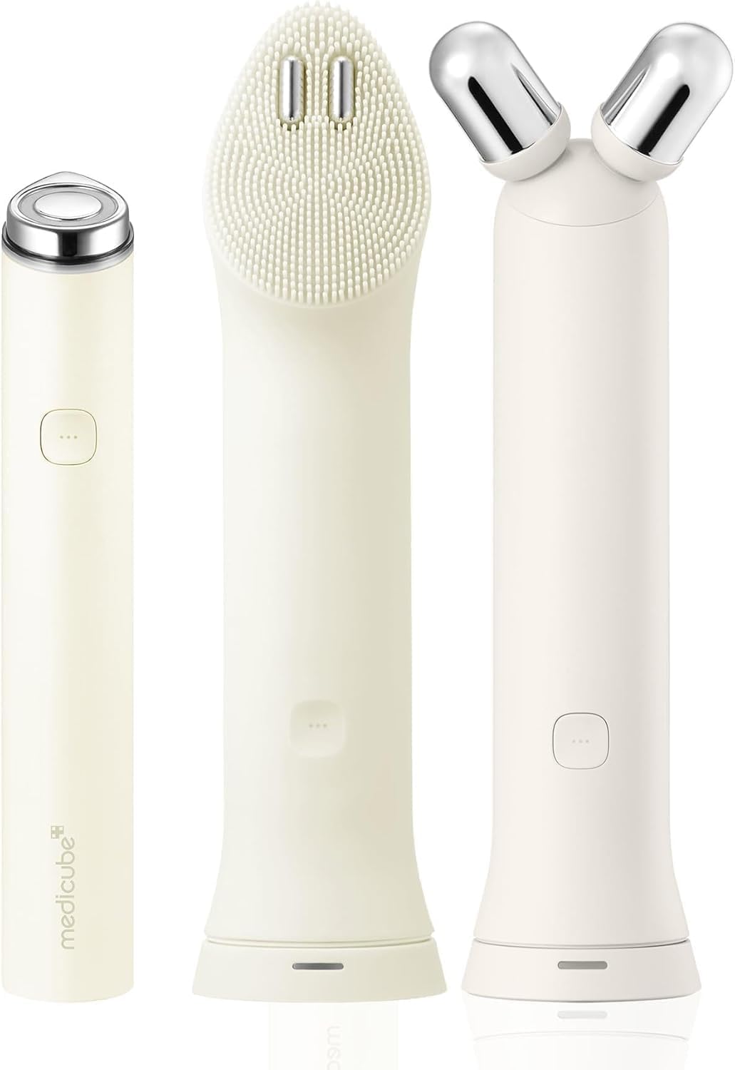 DISPOSITIVO FACIAL MEDICUBE MINI BOOSTER PRO PLUS CON CABEZAL LIMPIADOR Y RODILLO DE PRECISIÓN, BEIGE - 1
