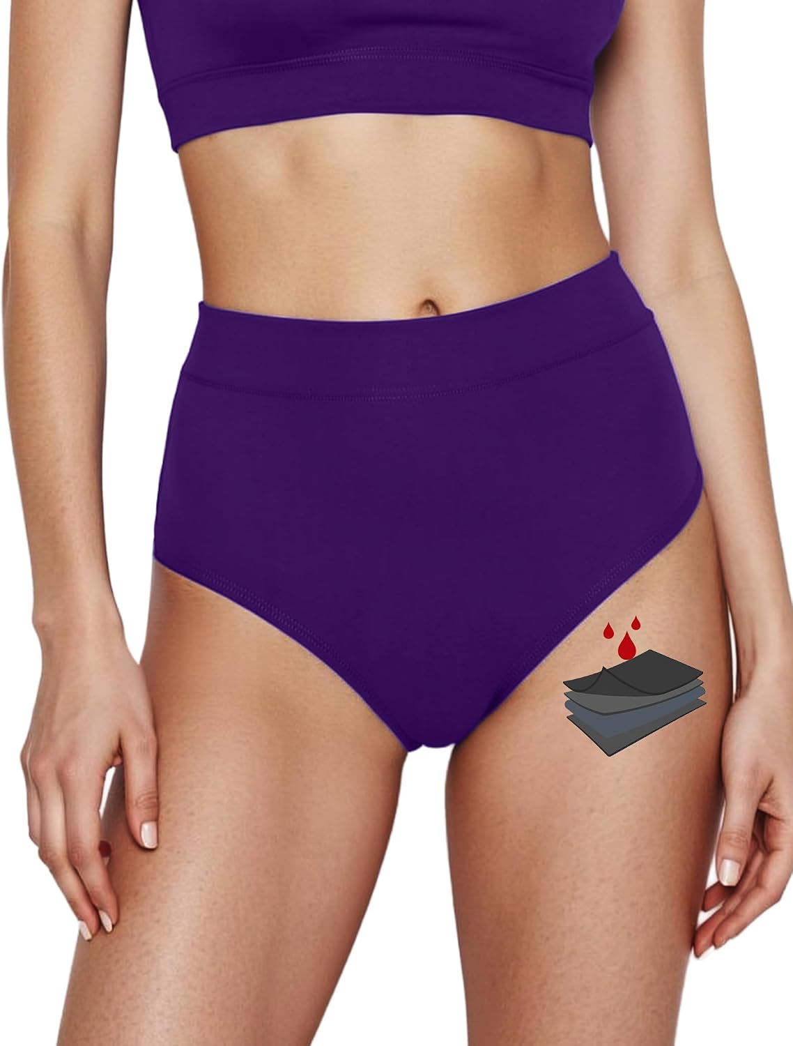 ROPA DE BAÑO PARA MUJER YORVIAN UVA PARA PERIODO - 1