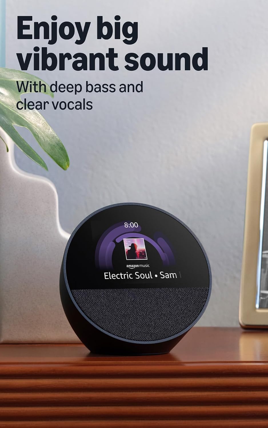 AMAZON ECHO SPOT RELOJ DESPERTADOR INTELIGENTE BLANCO GLACIAR - 5