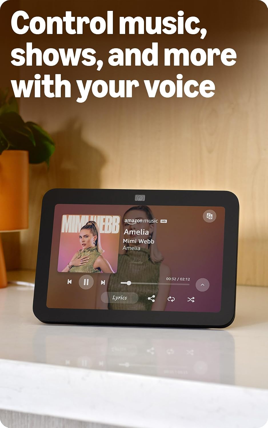 AMAZON ECHO SHOW 8 CON AUDIO ESPACIAL, HUB INTELIGENTE, CHARCOAL - 5