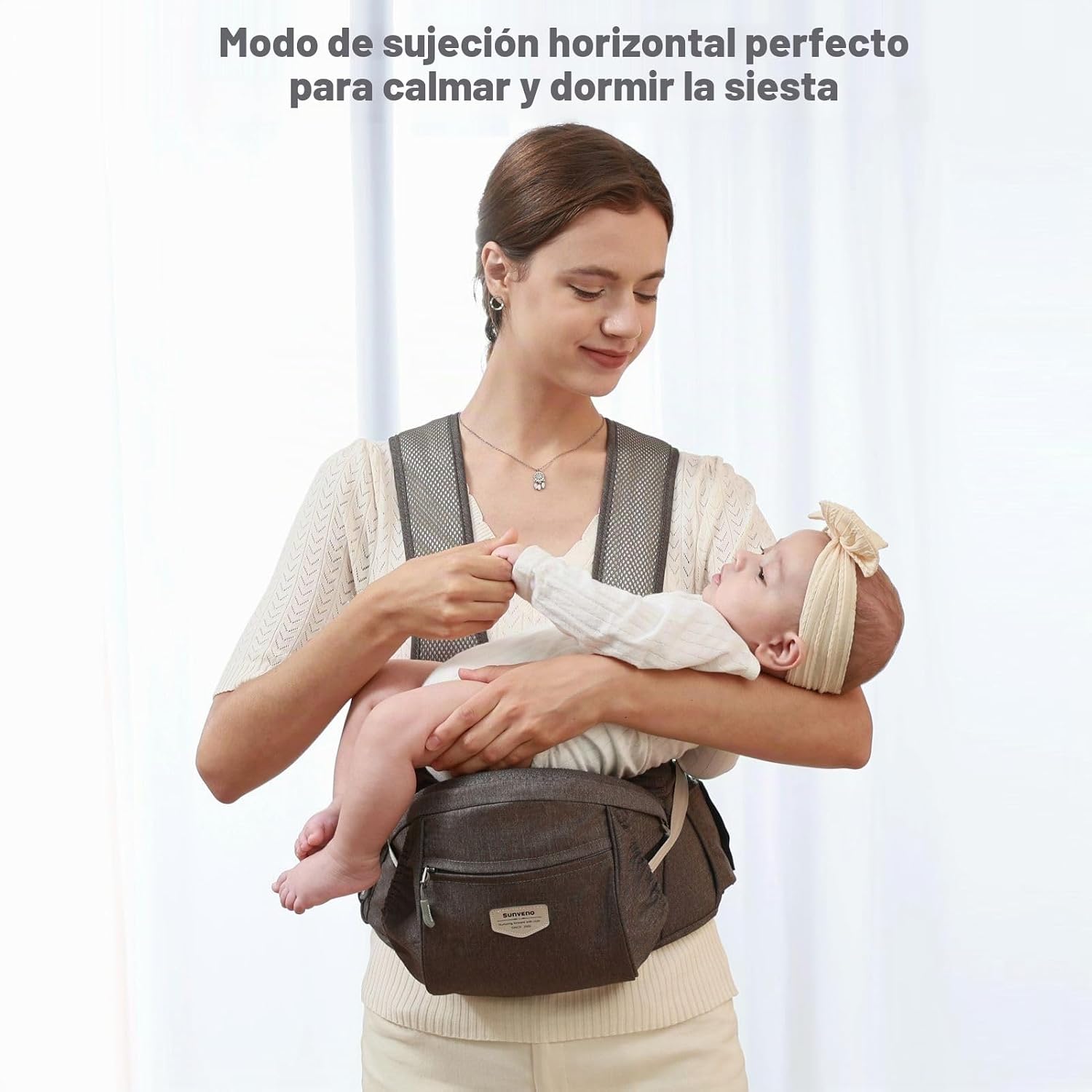 MOCHILA PORTABEBÉ SUNVENO HIP SEAT CON CORREAS PARA HOMBRO - 2