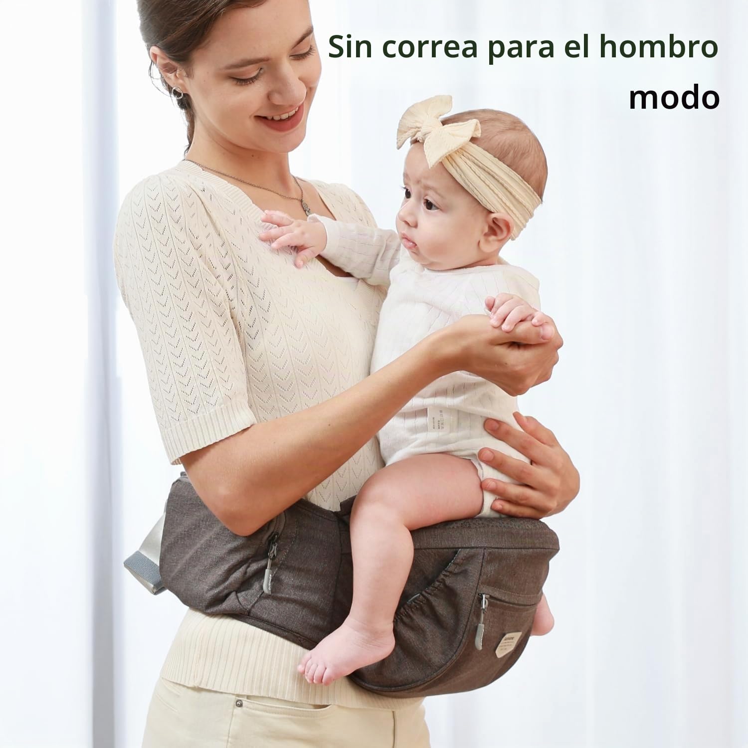 MOCHILA PORTABEBÉ SUNVENO HIP SEAT CON CORREAS PARA HOMBRO - 3