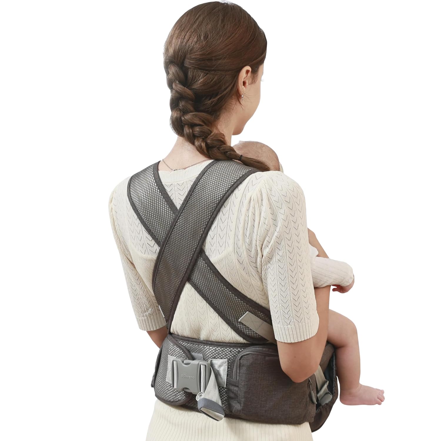MOCHILA PORTABEBÉ SUNVENO HIP SEAT CON CORREAS PARA HOMBRO - 5