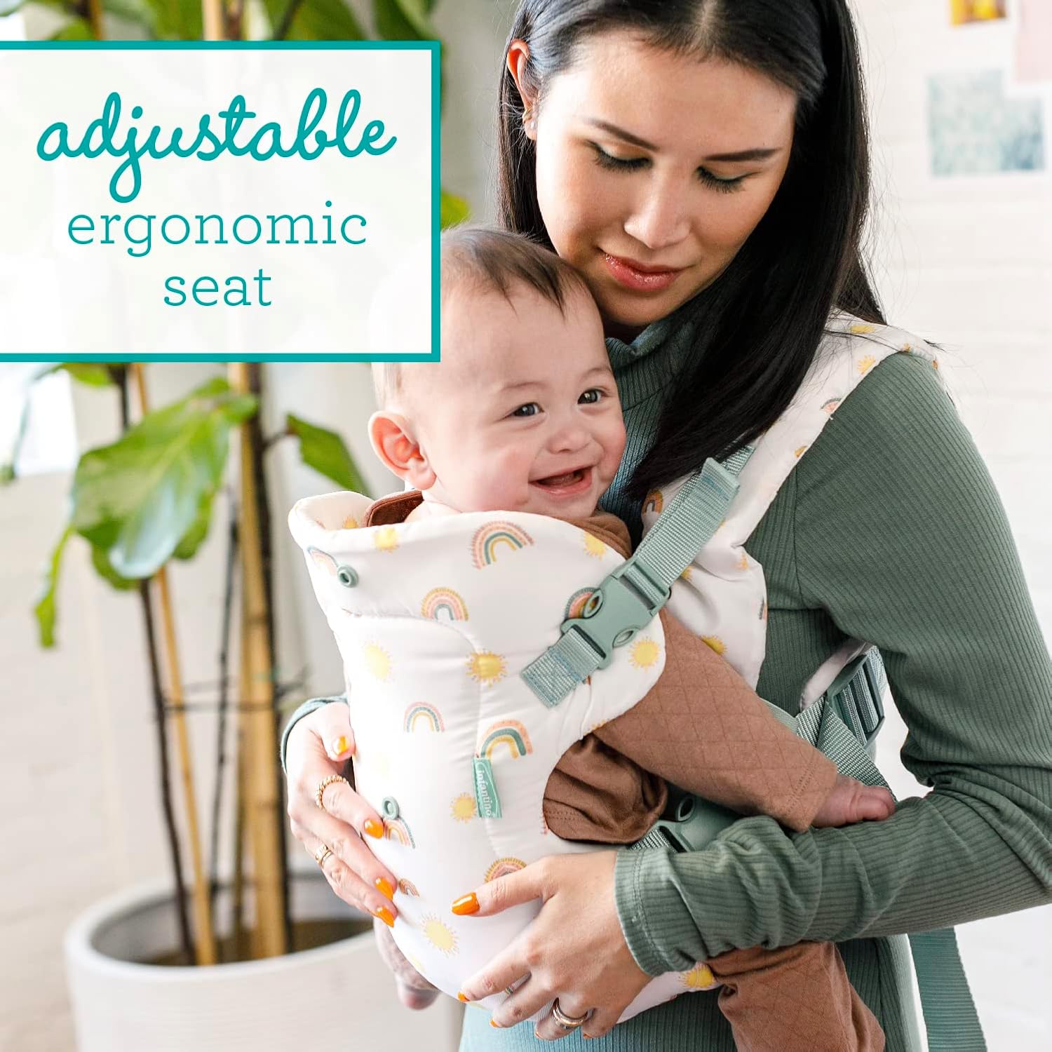 MOCHILA PORTABEBÉ INFANTINO FLIP 4 EN 1 CONVERTIBLE ERGONÓMICO ARCOÍRIS - 5