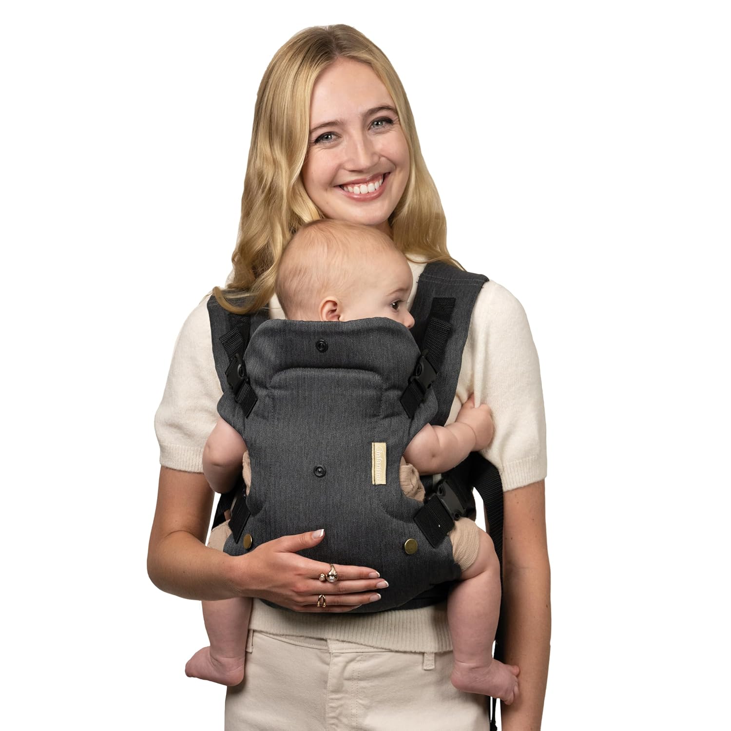 MOCHILA PORTABEBÉ INFANTINO FLIP LUXE 4-IN-1 ERGONÓMICA ONYX - 1