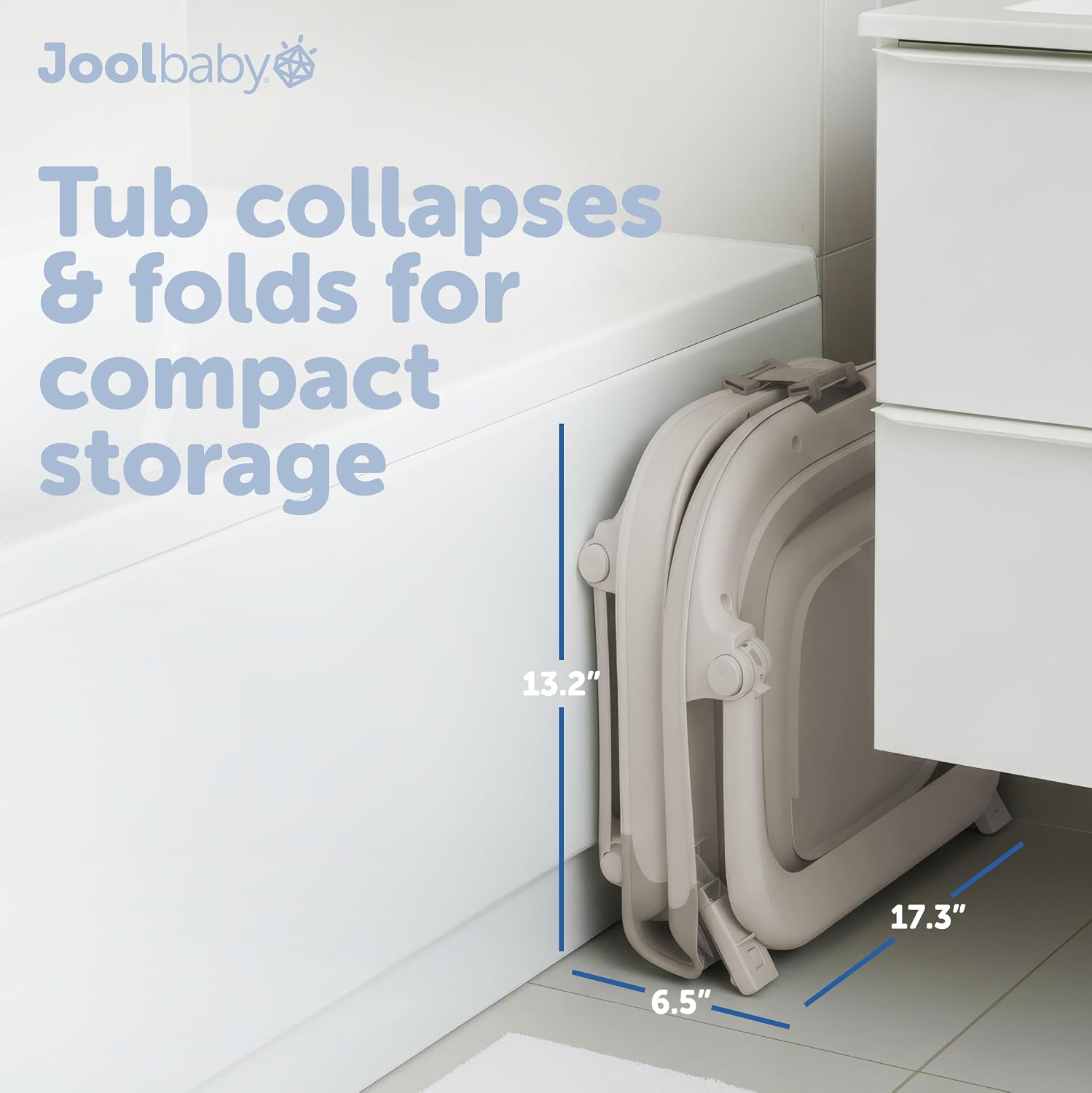 BAÑERA PLEGABLE JOOL BABY CON TERMÓMETRO ACEITUNA - 5