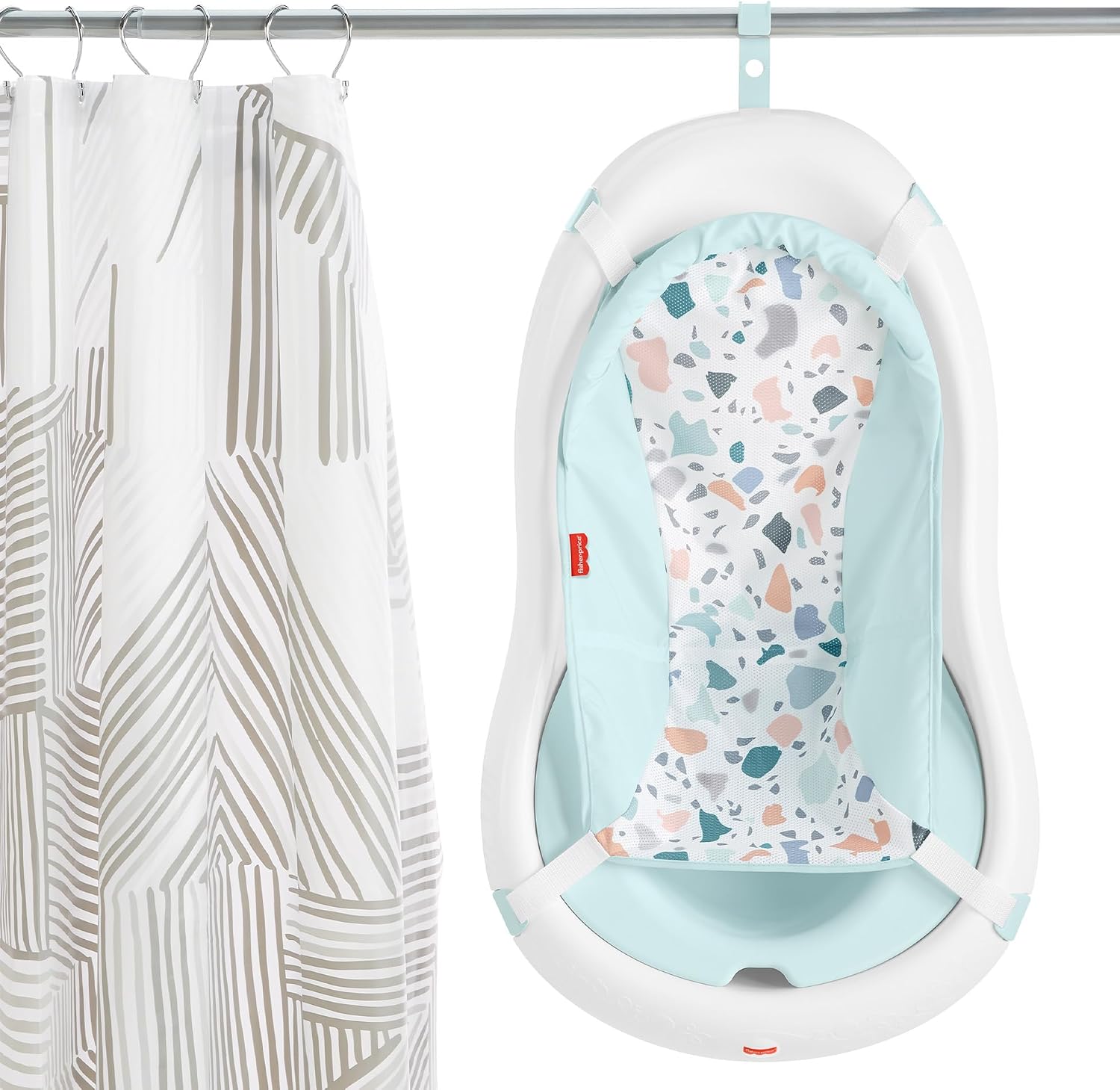 BAÑERA FISHER-PRICE BABY TO TODDLER BATH 4-IN-1 SLING 'N SEAT TUB PACIFIC PEBBLE - 5