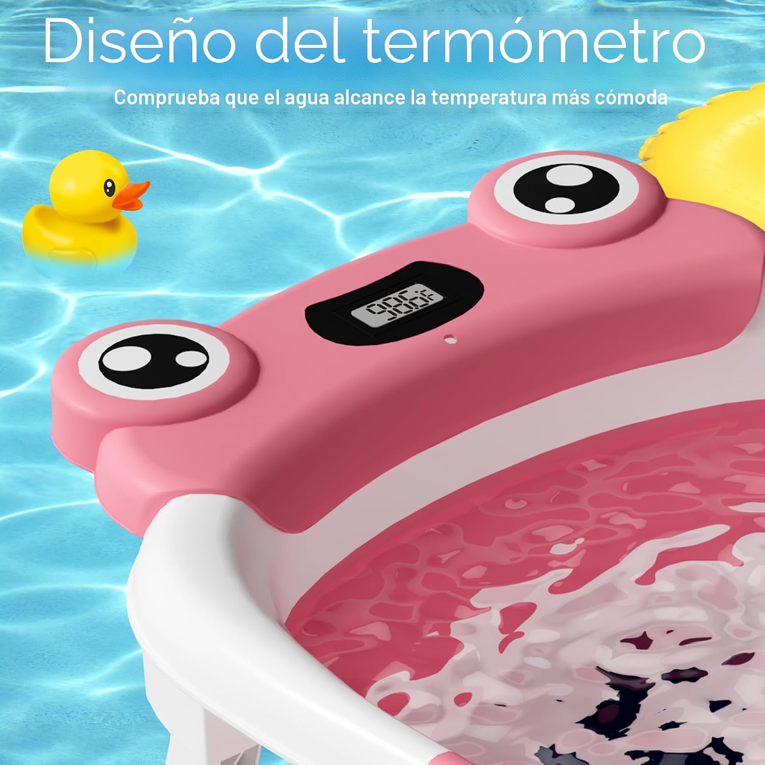 BAÑERA BUNWAG PLEGABLE PARA BEBÉ RECIÉN NACIDO A NIÑO PEQUEÑO ROSA - 4