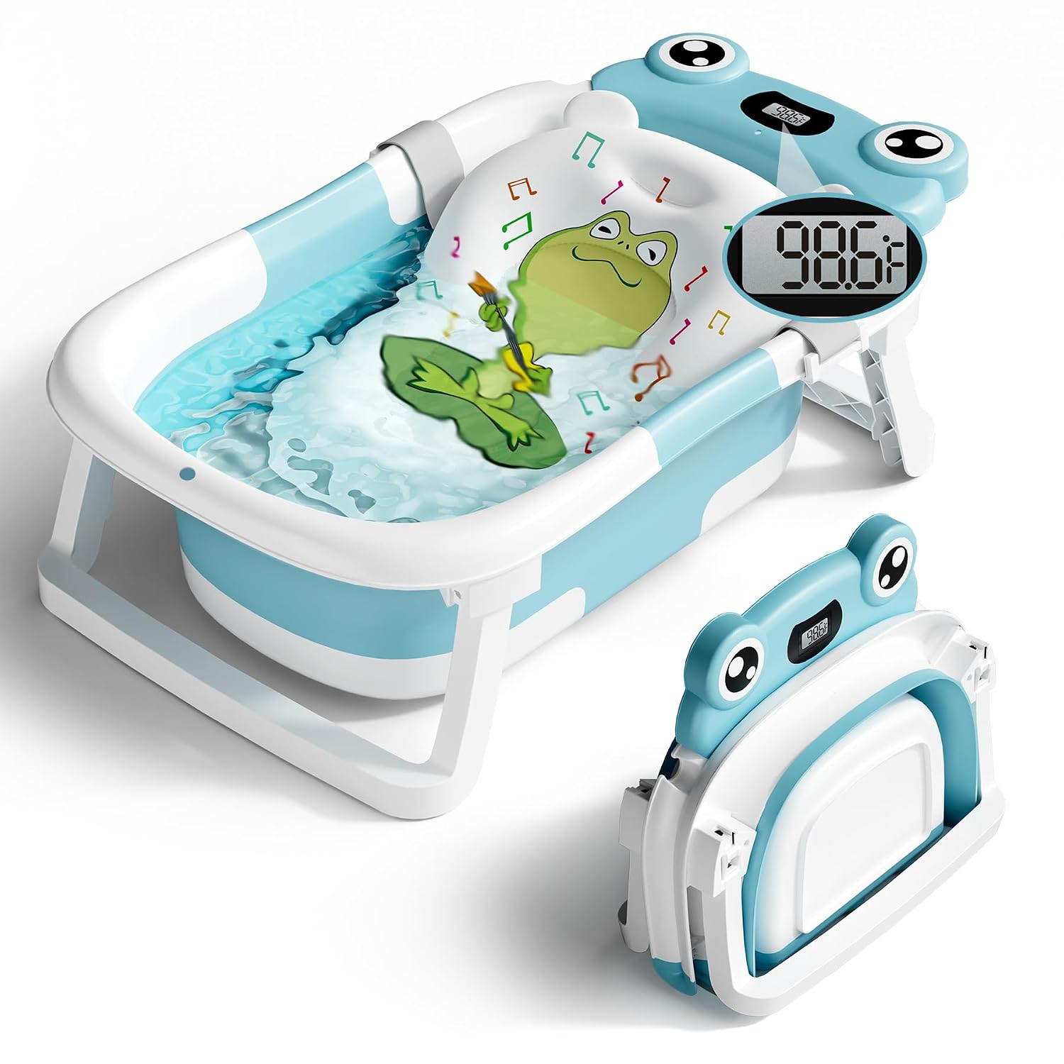 BAÑERA PARA BEBÉ BUNWAG CLASSIC PLEGABLE CON COJÍN SUAVE Y PATAS ANTIDESLIZANTES - 1