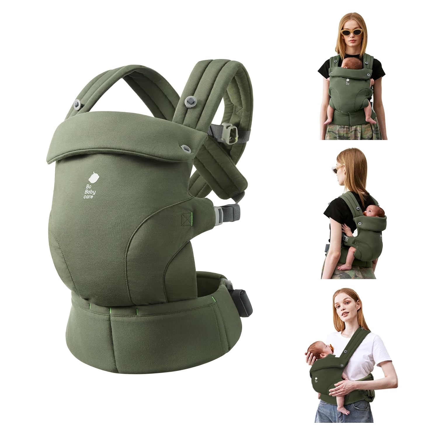 MOCHILA PORTABEBÉ BC BABYCARE COCOONGO CLOUDTOUCH OLIVA - 1