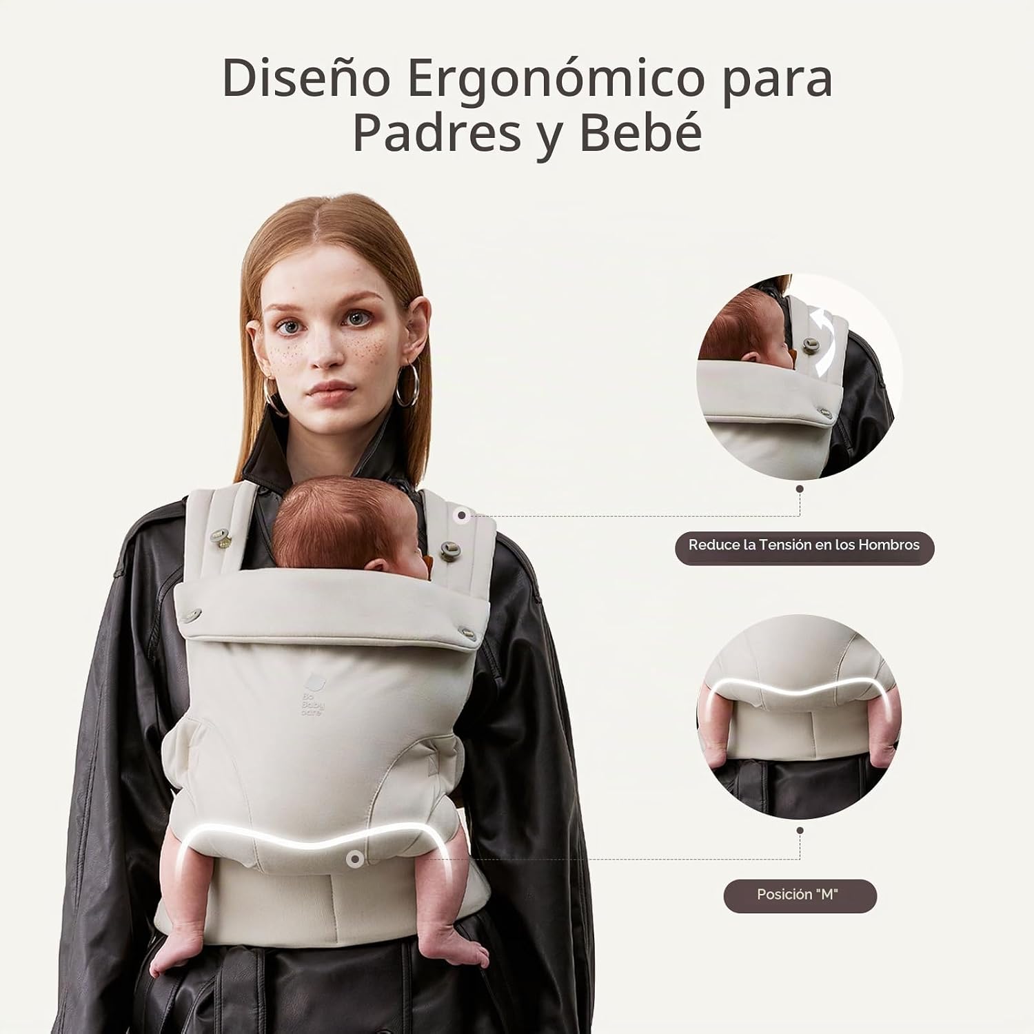 MOCHILA PORTABEBÉ BC BABYCARE COCOONGO CLOUDTOUCH OLIVA - 4