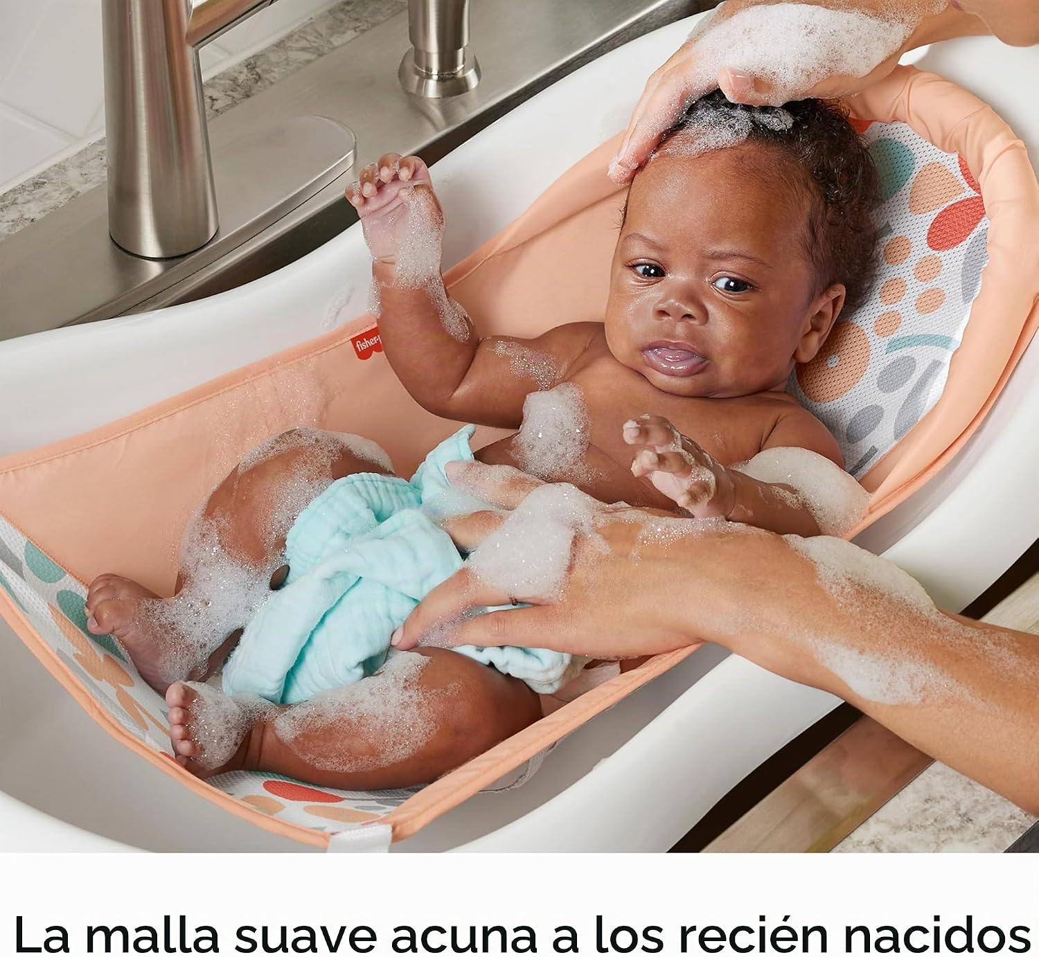 BAÑERA FISHER-PRICE BABY TO TODDLER BATH 4-IN-1 SLING 'N SEAT TUB SUMMER BLOSSOMS - 3