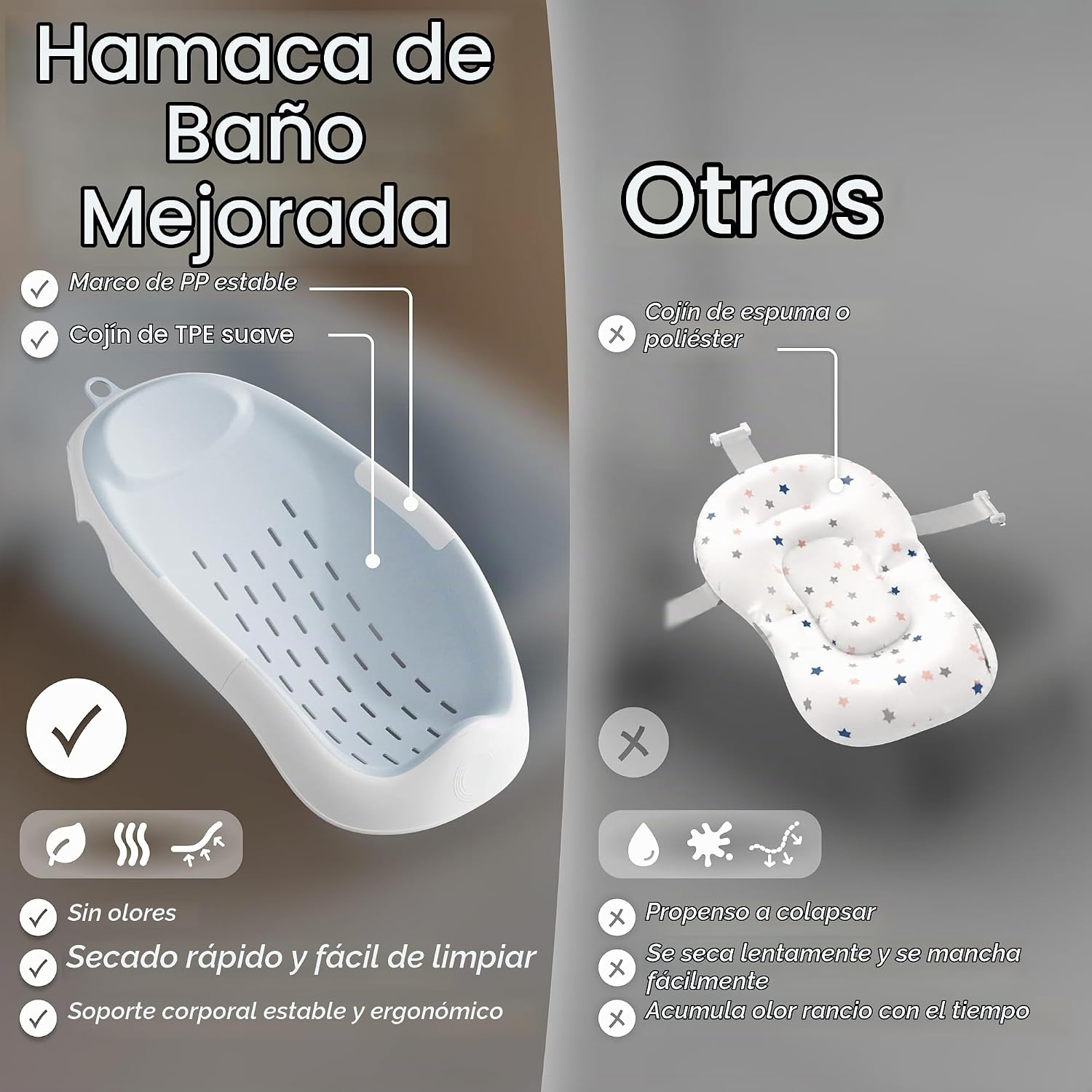 BAÑERA CHEERTRY 4 EN 1 PLEGABLE PARA BEBÉ RECIÉN NACIDO A NIÑO 0-24 MESES AZUL - 4