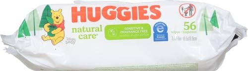 TOALLITAS HUMEDAS HUGGIES NATURAL CARE SENSITIVE SIN AROMA PACK DE 3 X 56 UNIDADES - 2