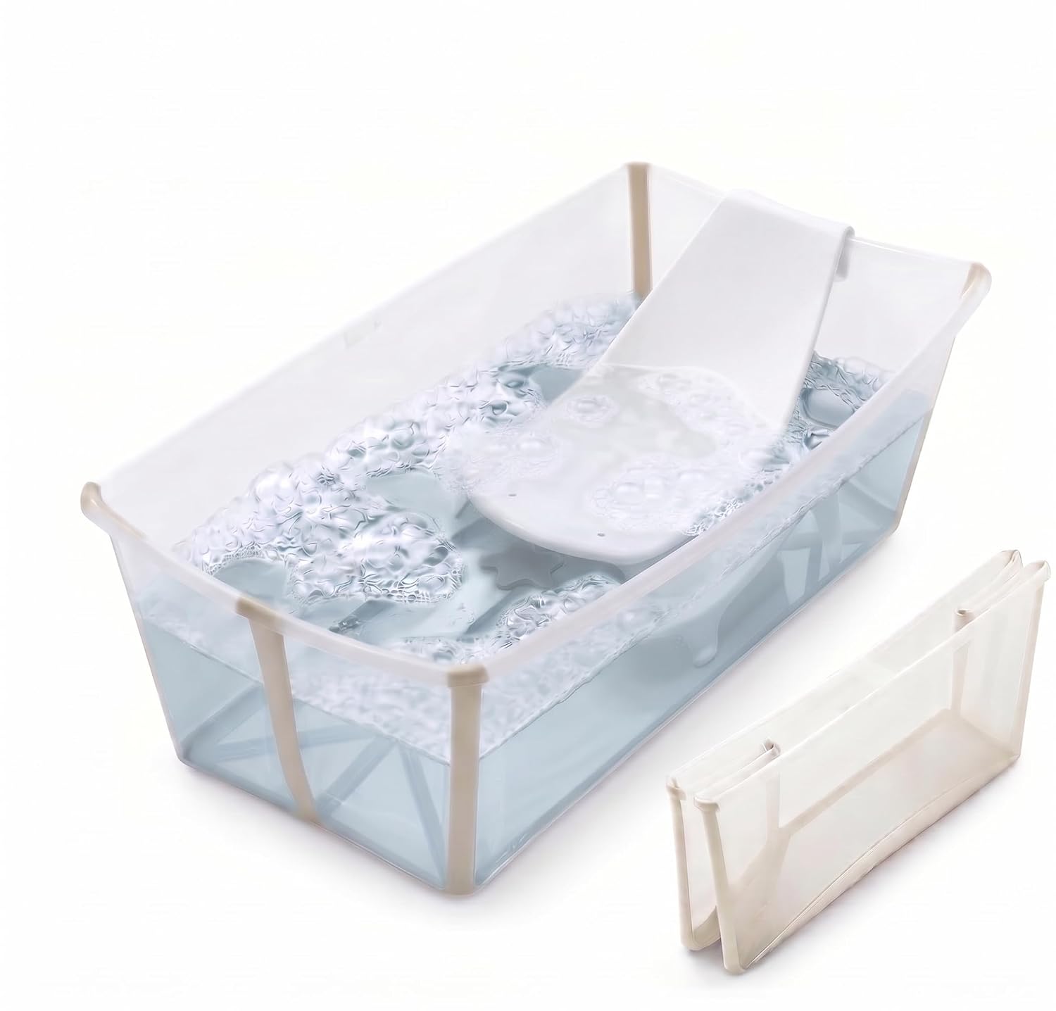 BAÑERA STOKKE FLEXI BATH PLEGABLE CON SOPORTE PARA RECIÉN NACIDO ARENA - 1