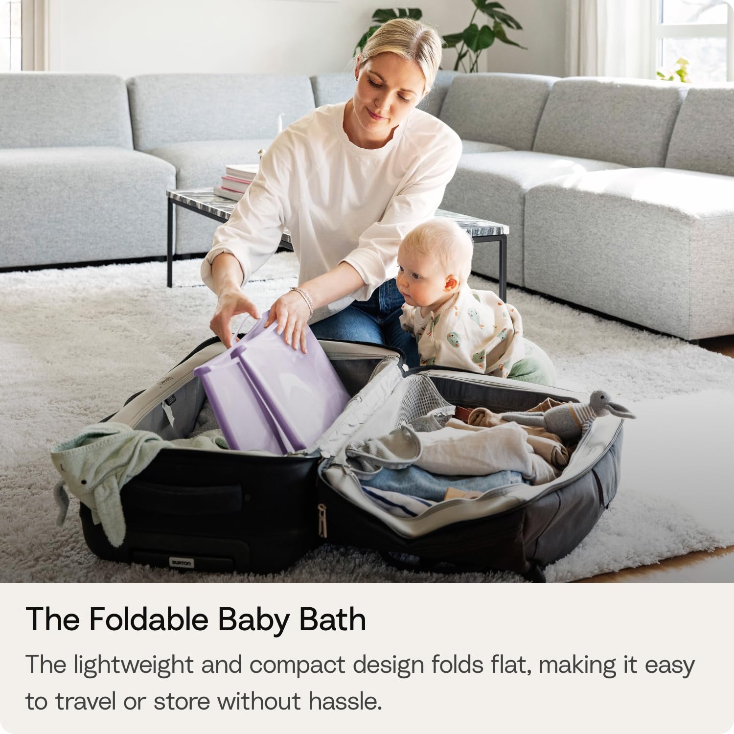 BAÑERA STOKKE FLEXI BATH PLEGABLE CON SOPORTE PARA RECIÉN NACIDO ARENA - 4