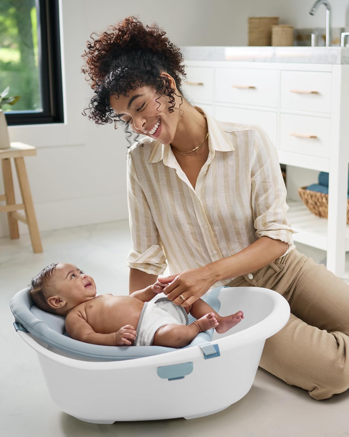 BAÑERA PARA BEBÉ SKIP HOP WAVE 4 EN 1 CON SOPORTE Y CABESTRILLO - 2