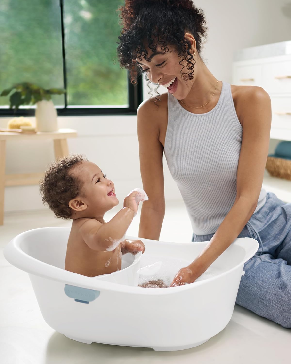 BAÑERA PARA BEBÉ SKIP HOP WAVE 4 EN 1 CON SOPORTE Y CABESTRILLO - 5