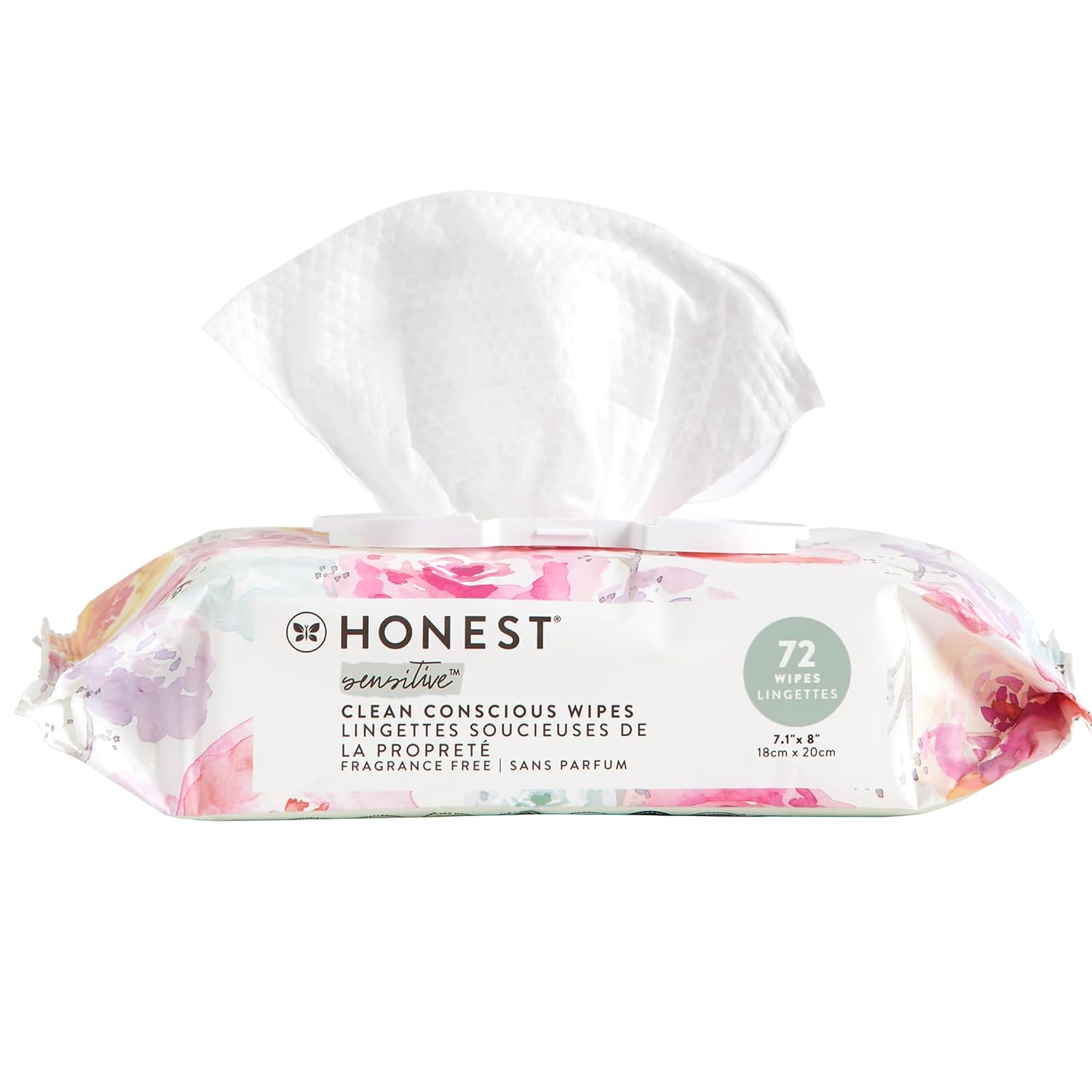 TOALLITAS HÚMEDAS THE HONEST COMPANY SIN AROMA A BASE DE PLANTAS 72 UNIDADES - 1