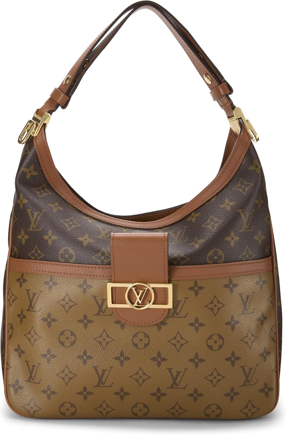 CARTERA LOUIS VUITTON DAUPHINE HOBO MM MONOGRAM REVERSED MARRÓN - 1