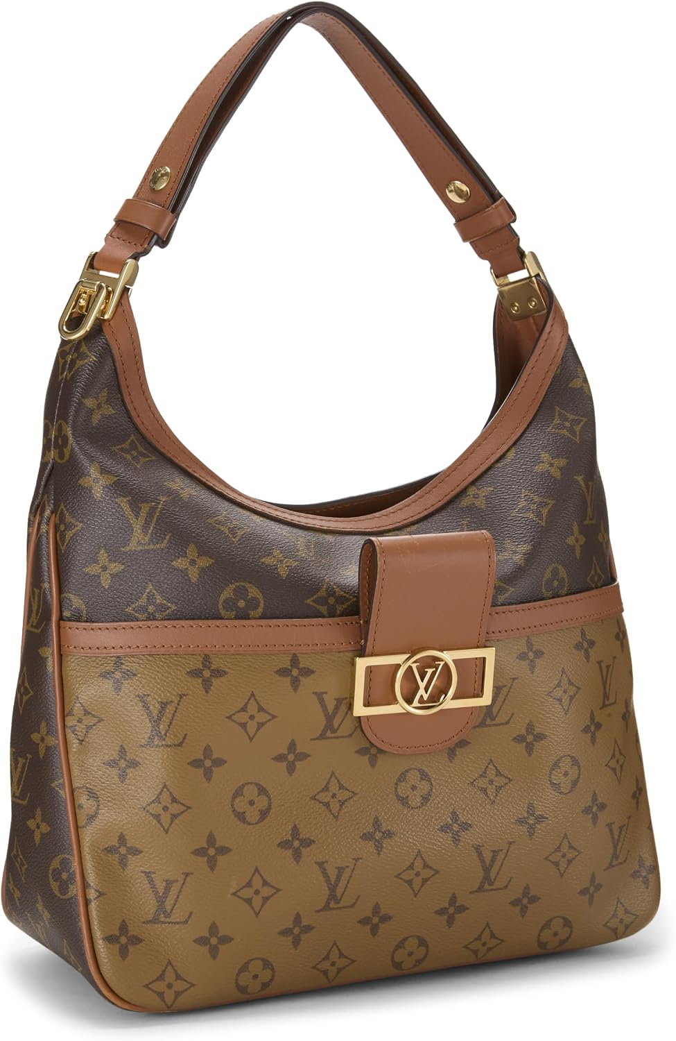CARTERA LOUIS VUITTON DAUPHINE HOBO MM MONOGRAM REVERSED MARRÓN - 2