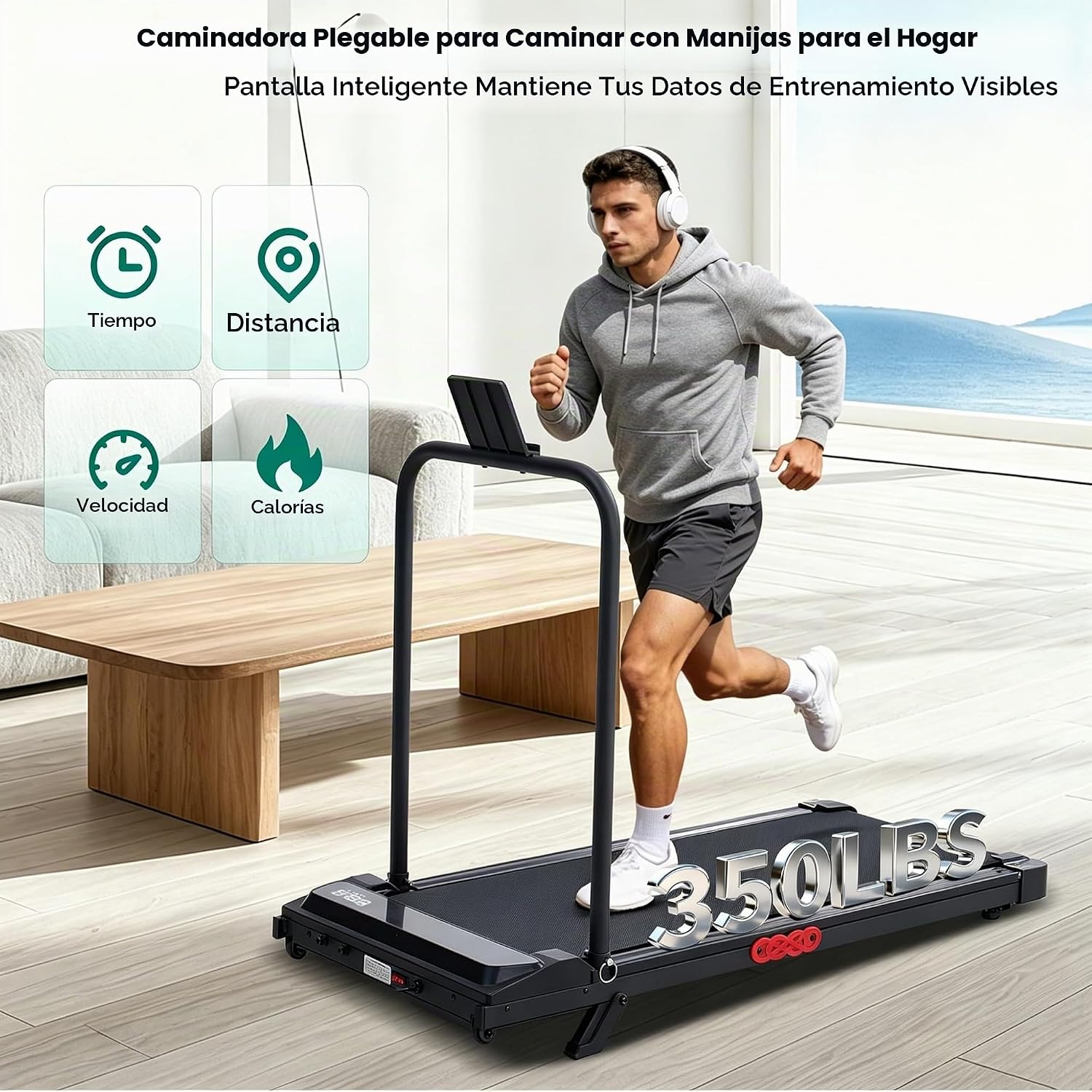 TROTADORA OGPOU H300-YMQ PORTÁTIL CON MANILLAR E INCLINACIÓN - 3