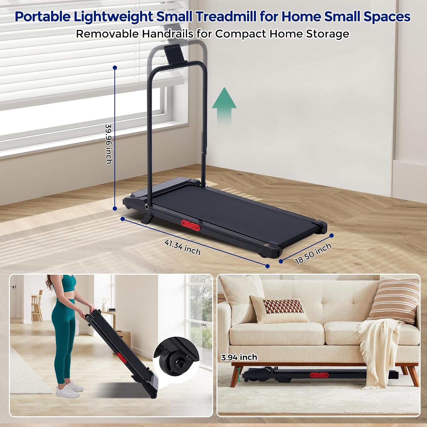 TROTADORA OGPOU H300-YMQ PORTÁTIL CON MANILLAR E INCLINACIÓN - 4