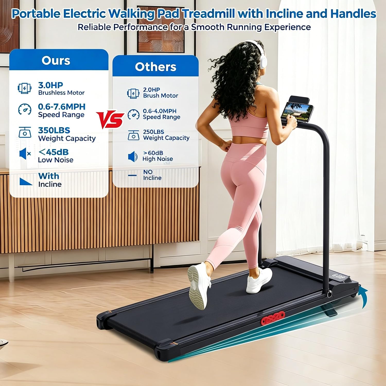 TROTADORA OGPOU H300-YMQ PORTÁTIL CON MANILLAR E INCLINACIÓN - 5