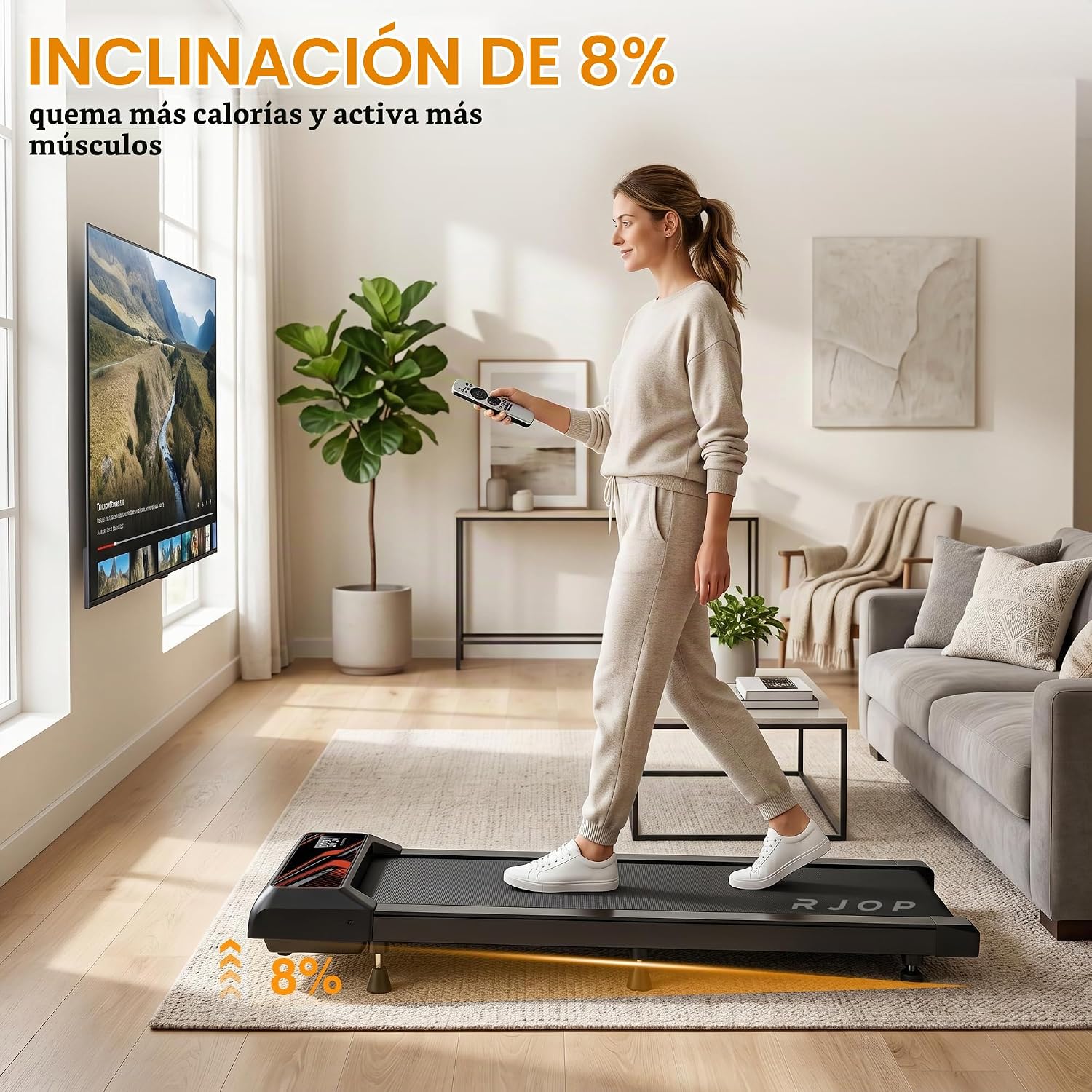 TROTADORA RJOP 2.5HP CON INCLINACIÓN PARA ESCRITORIO - 5