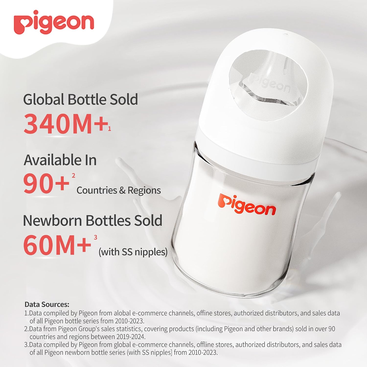 BOTELLA PIGEON PP CUELLO ANCHO ANTICÓLICO 240ML PACK 4 UNIDADES - 2