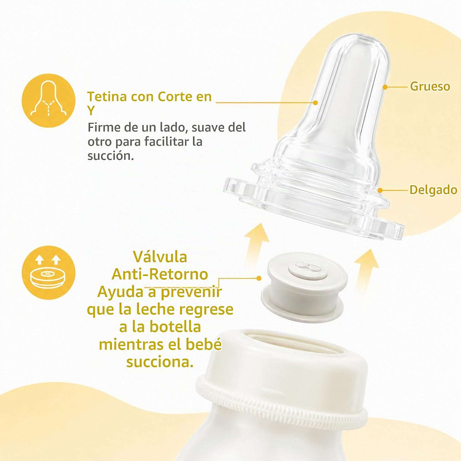 BOTELLA PIGEON PARA PALADAR HENDIDO CON 2 TETEROS 240 ML - 4