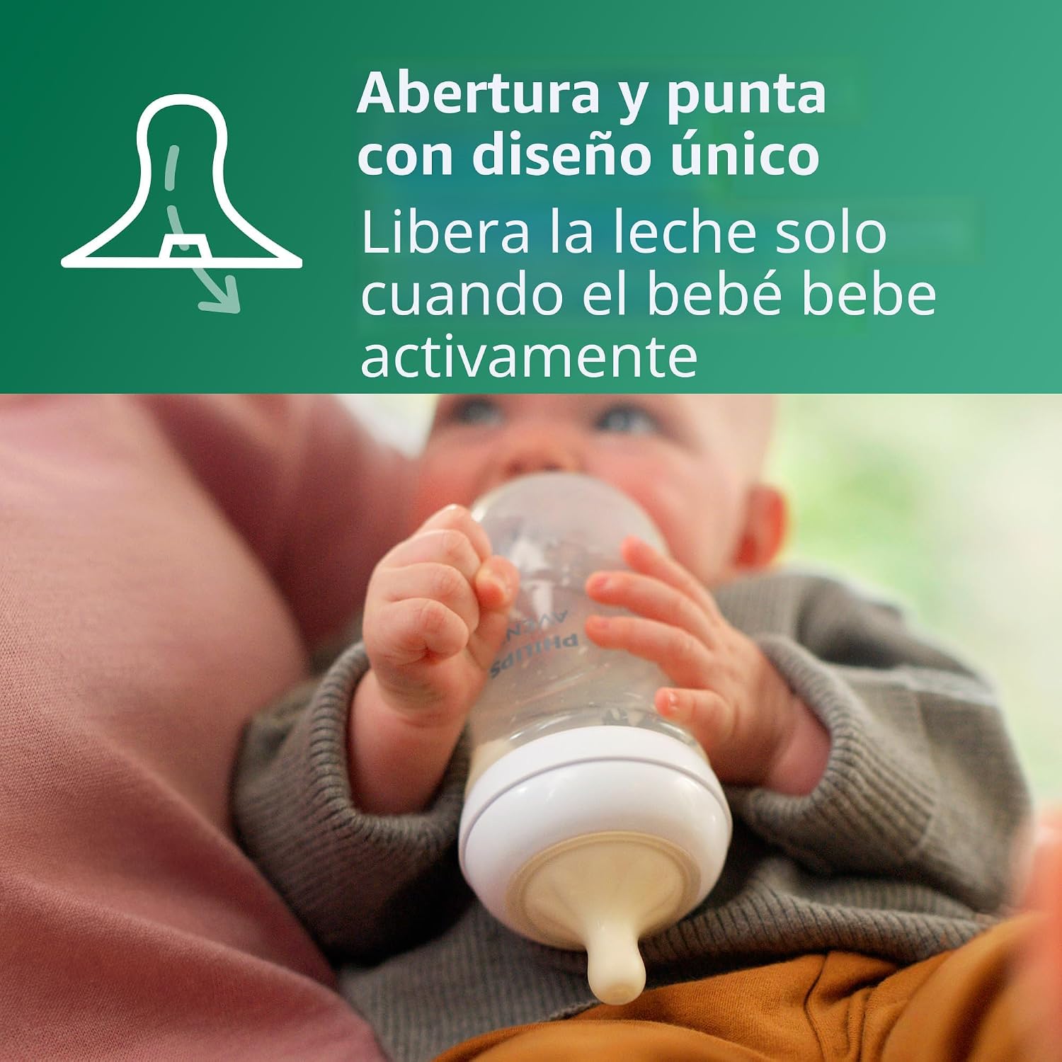 BOTELLA DE VIDRIO PHILIPS AVENT NATURAL 8 OZ FLUJO MEDIO - 4