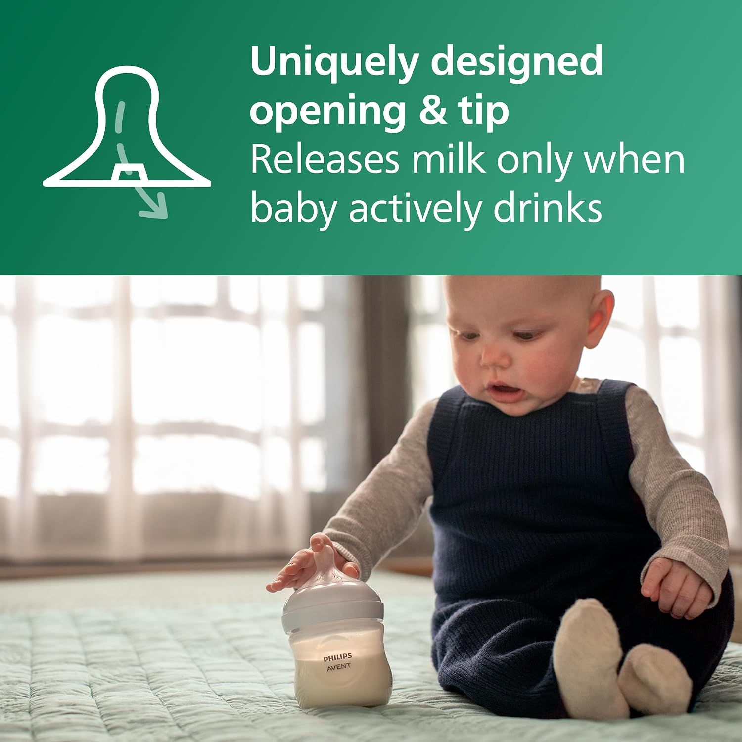 BOTELLAS PHILIPS AVENT NATURAL GLASS 4 OZ FLUJO LENTO PACK 4 - 4